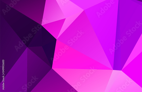 Abstract geometric background of triangular polygons. Vector illustration. Retro mosaic triangle bright trendy pattern for web, business template, brochure, card, poster, banner design.