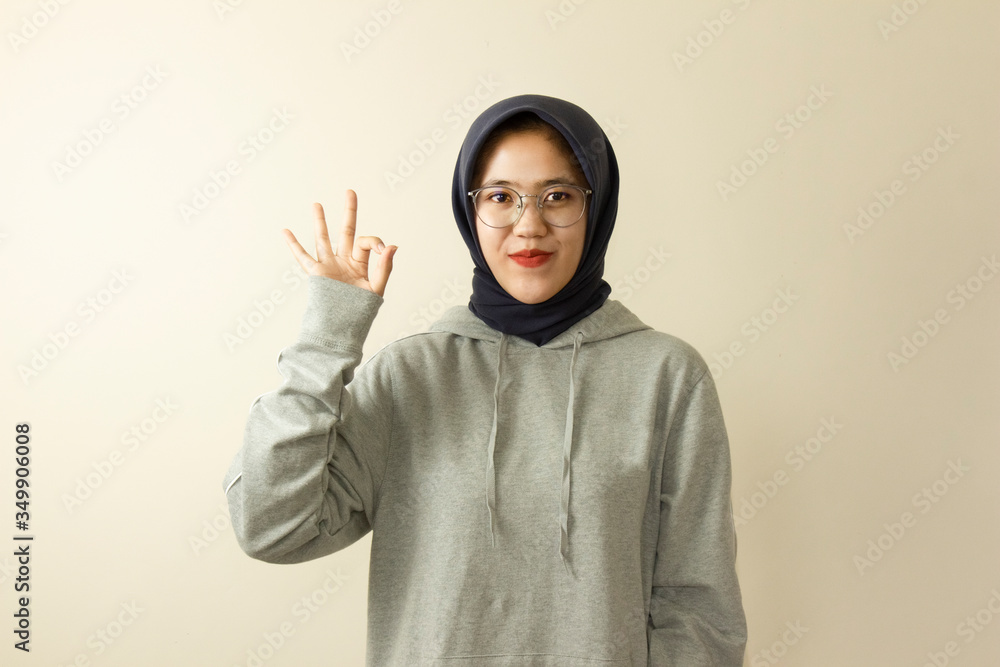 Portrait of beautiful asian young casual modern moslem woman ,selective focus Portrait of beautiful asian young casual modern moslem woman ,selective focus