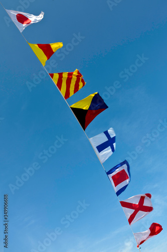 Colorful Nautical Flags Flying High