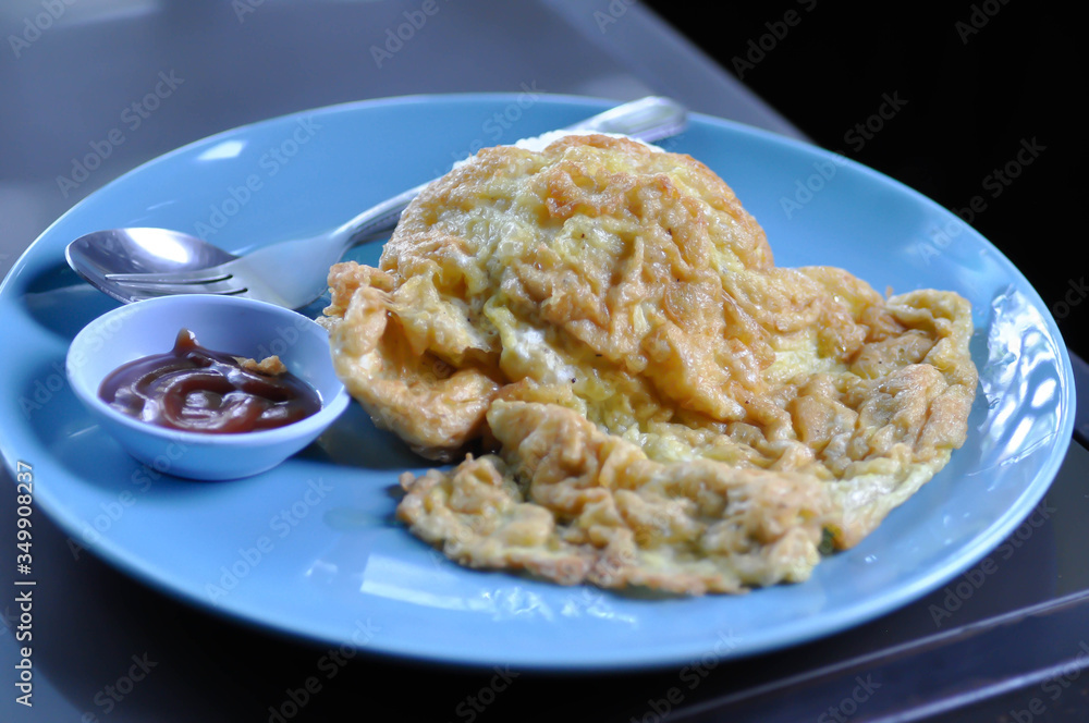 omelette, omelet or deep fried egg and rice omelette, omelet or deep fried egg and rice
