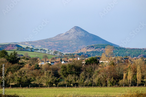 View of the Great Sugar Loaf hill at County Wicklow, Ireland