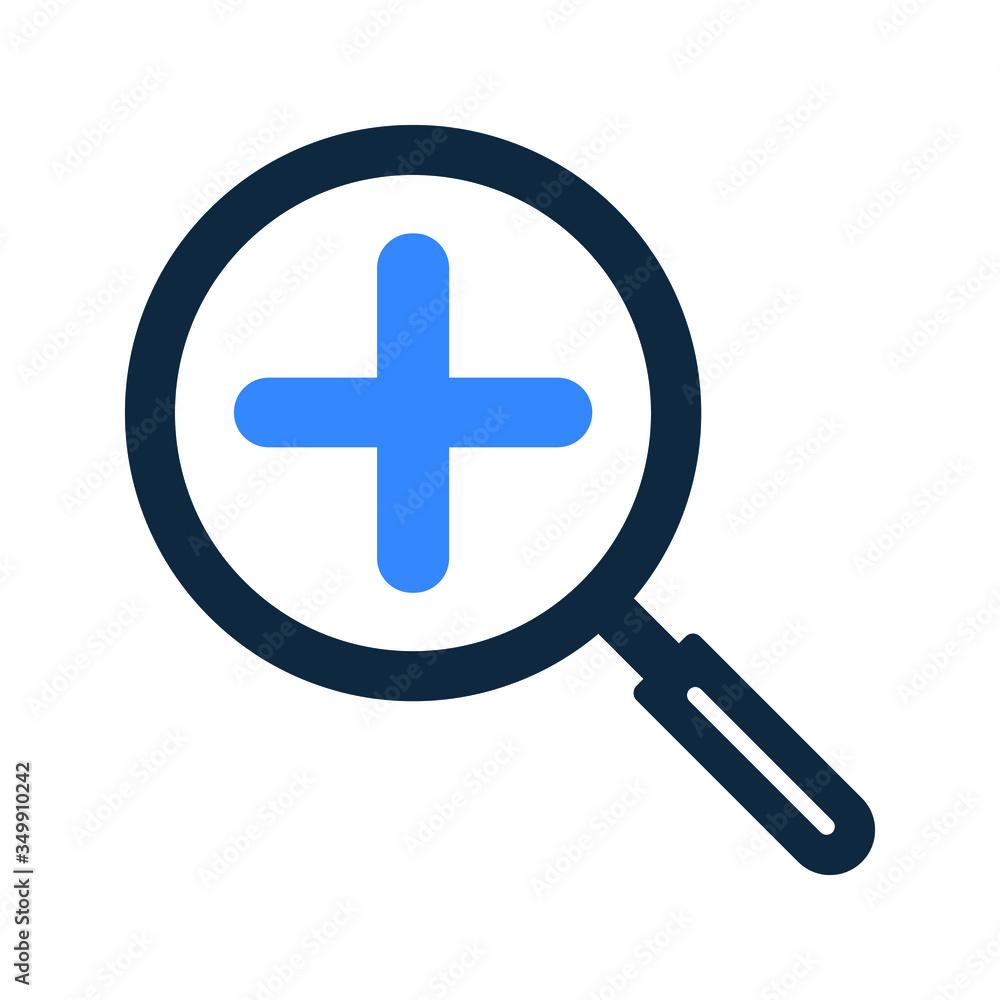 Zoom icon, In, plus, expanding, vector graphics Zoom icon, In, plus, expanding, vector graphics