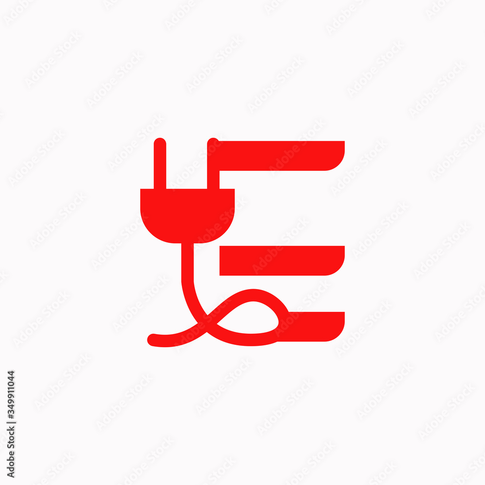 logo modern letter e with icon electric plugs vector design
logo modern letter e with icon electric plugs vector design