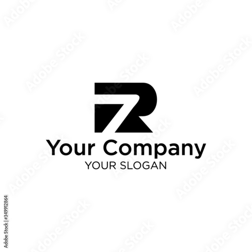 company logo design initials R and 7