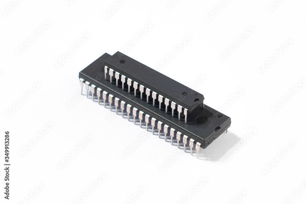 Microchip dip panel isolated on white background Microchip dip panel isolated on white background