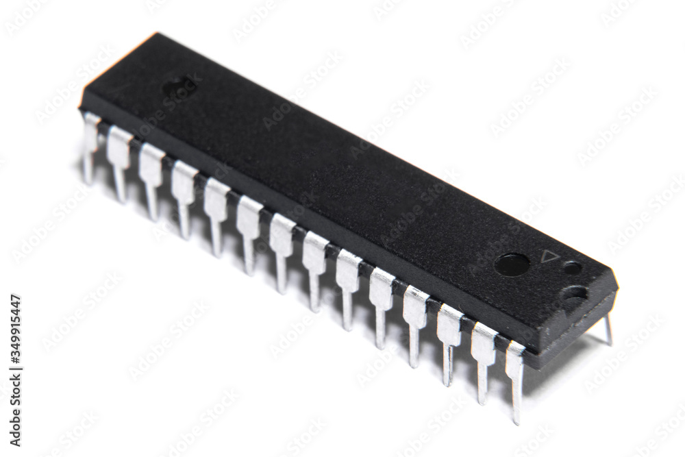 Microchip dip panel isolated on white background Microchip dip panel isolated on white background