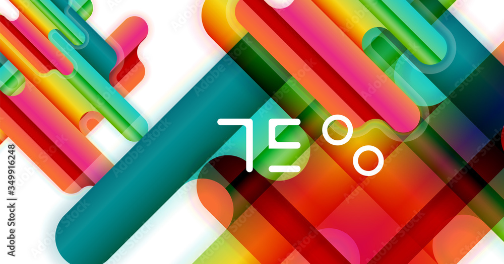 Fototapeta premium Abstract liquid lines geometric background