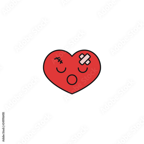 Heart attack heart icon