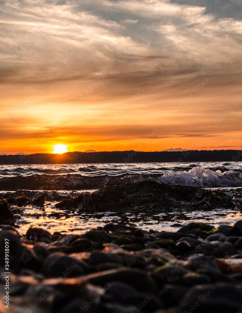 Obraz premium sunset on the beach