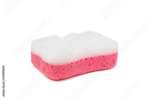 Cleaning sponge isolated on white background
