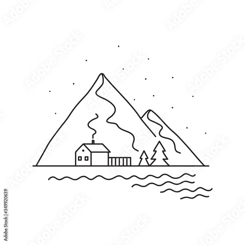 Vector stock illustration with single object, hand drawn, doodle style.