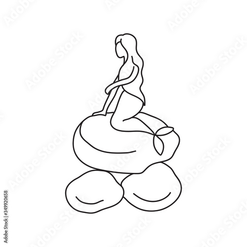 Vector stock illustration with single object, hand drawn, doodle style.