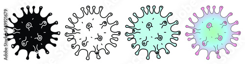 Virus coronavirus icon simple covid 19