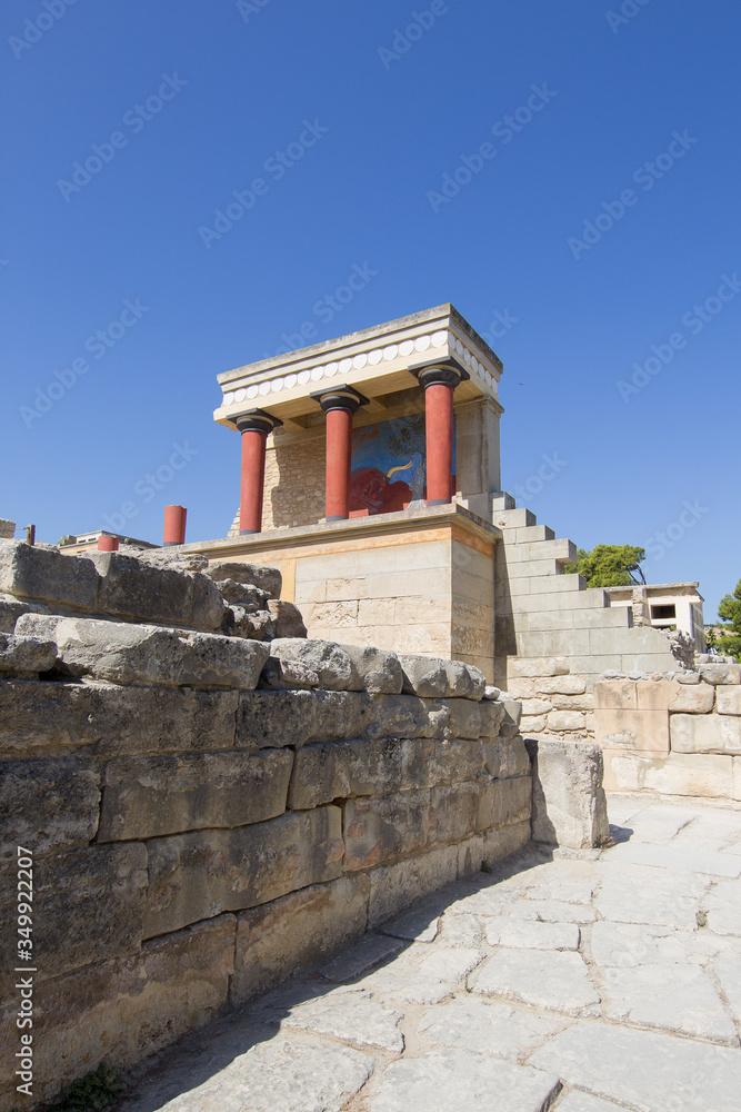 Ruines du palais de Knossos (Cnossos), Crète, Grèce