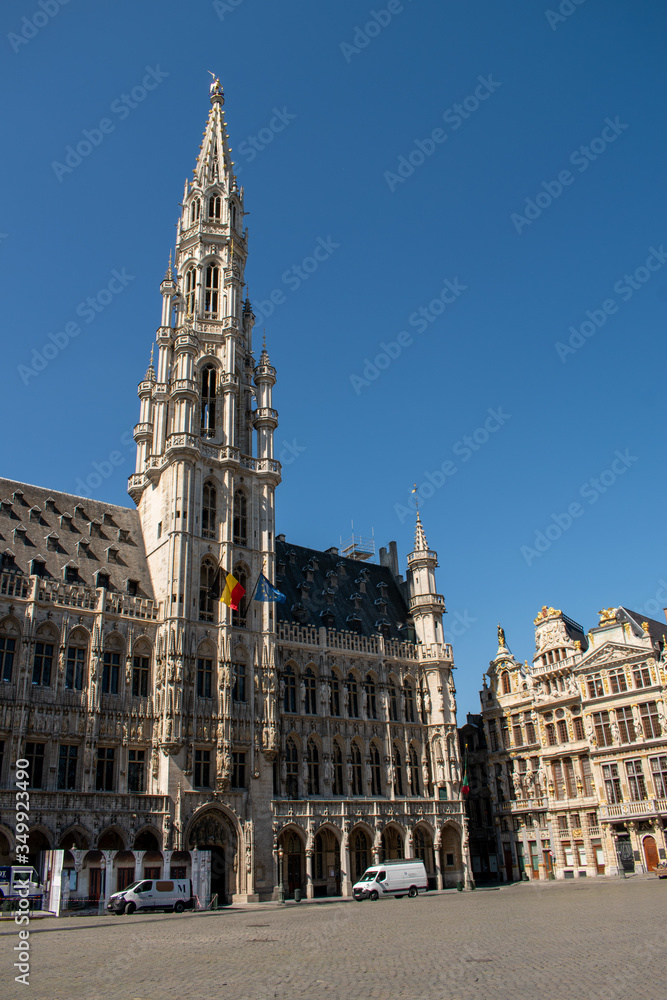 Historic main square with the town hall of Brussels, Belgium