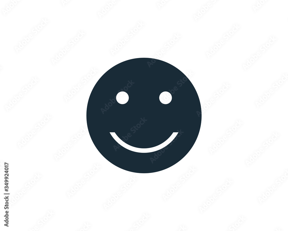 Fototapeta premium Smile Emoticon Icon Vector Logo Template Illustration Design