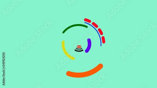 4K animation Multi colored Circles Radial Wipe transition, transparent background to suit all your projects.