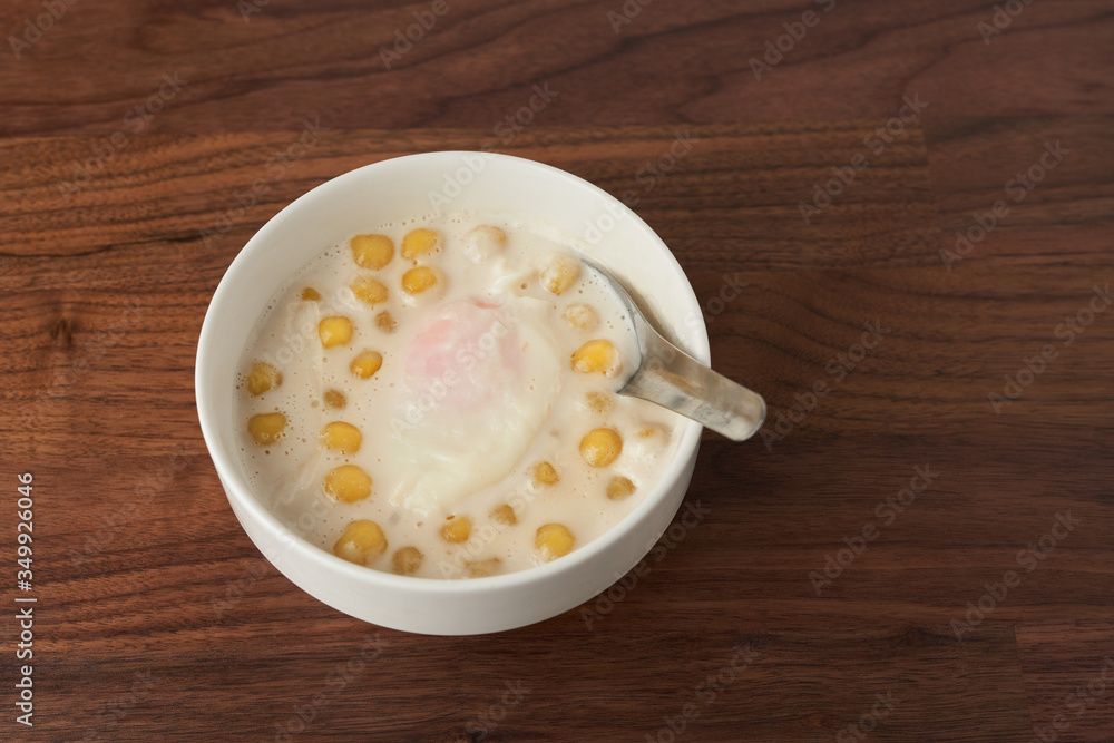 Thai Dessert, Rice Balls with Pumpkin in Coconut Milk Thai Dessert, Rice Balls with Pumpkin in Coconut Milk