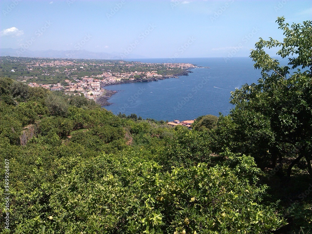 Vista da Santa Tecla, Acireale, Catania, Sicila, Italia
