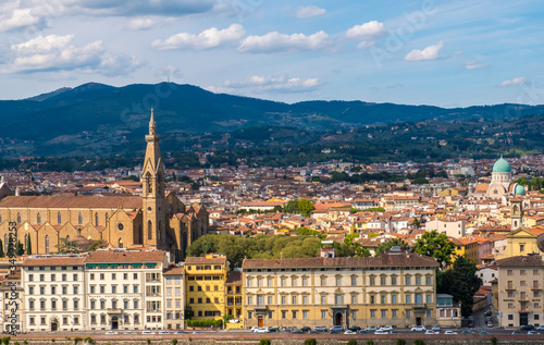 View of Florence Skyline and landscape of Tuscany, Italy