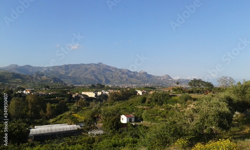 Panorama in Sicilia, sopra Mascali