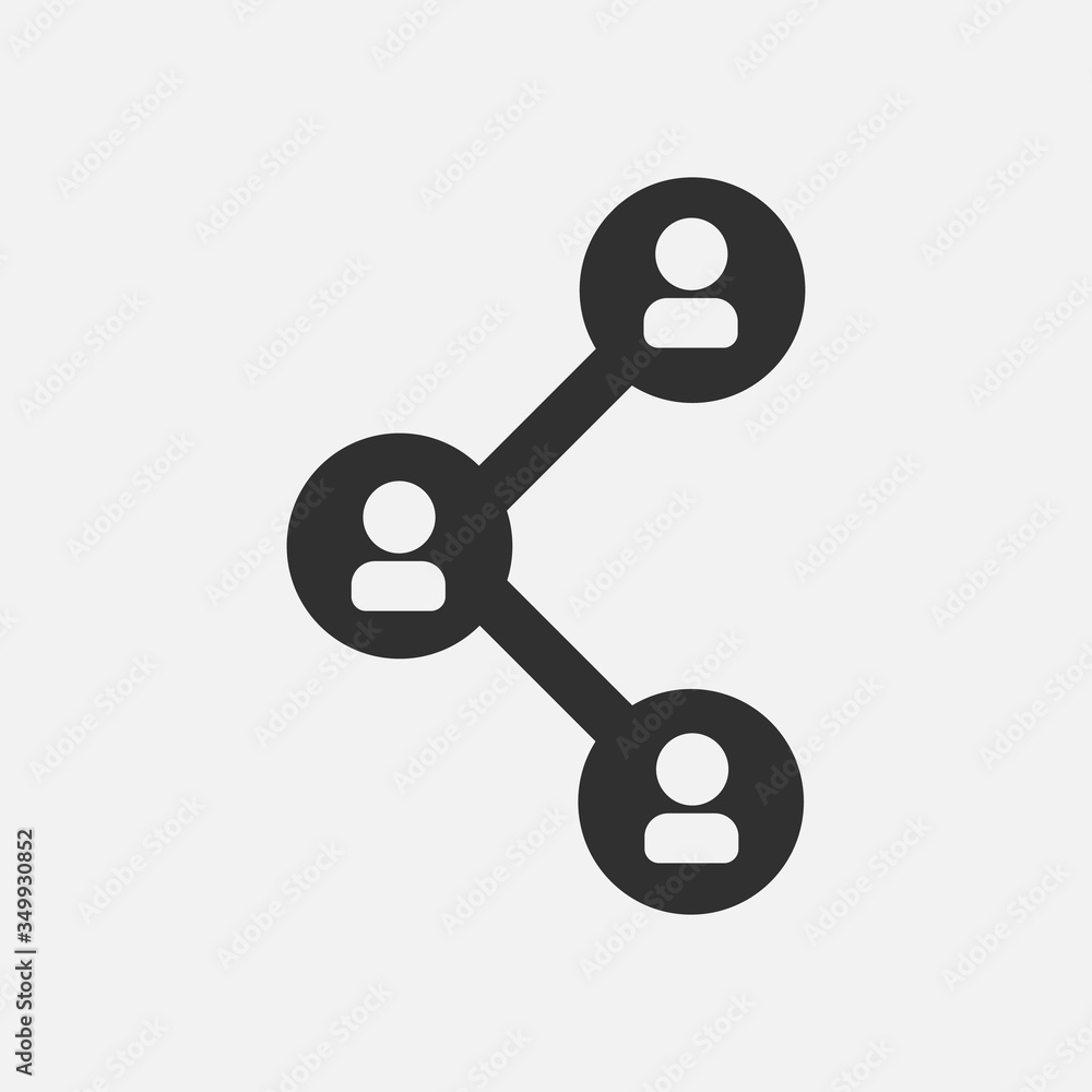 Social network icon isolated on white background. Vector illustration. Social network icon isolated on white background. Vector illustration.