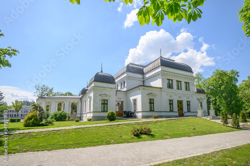 Rear facade of the historic baroque Casino in the Central Park of Cluj-Napoca in the Transylvania region of Romania the Untold music festival is being organised