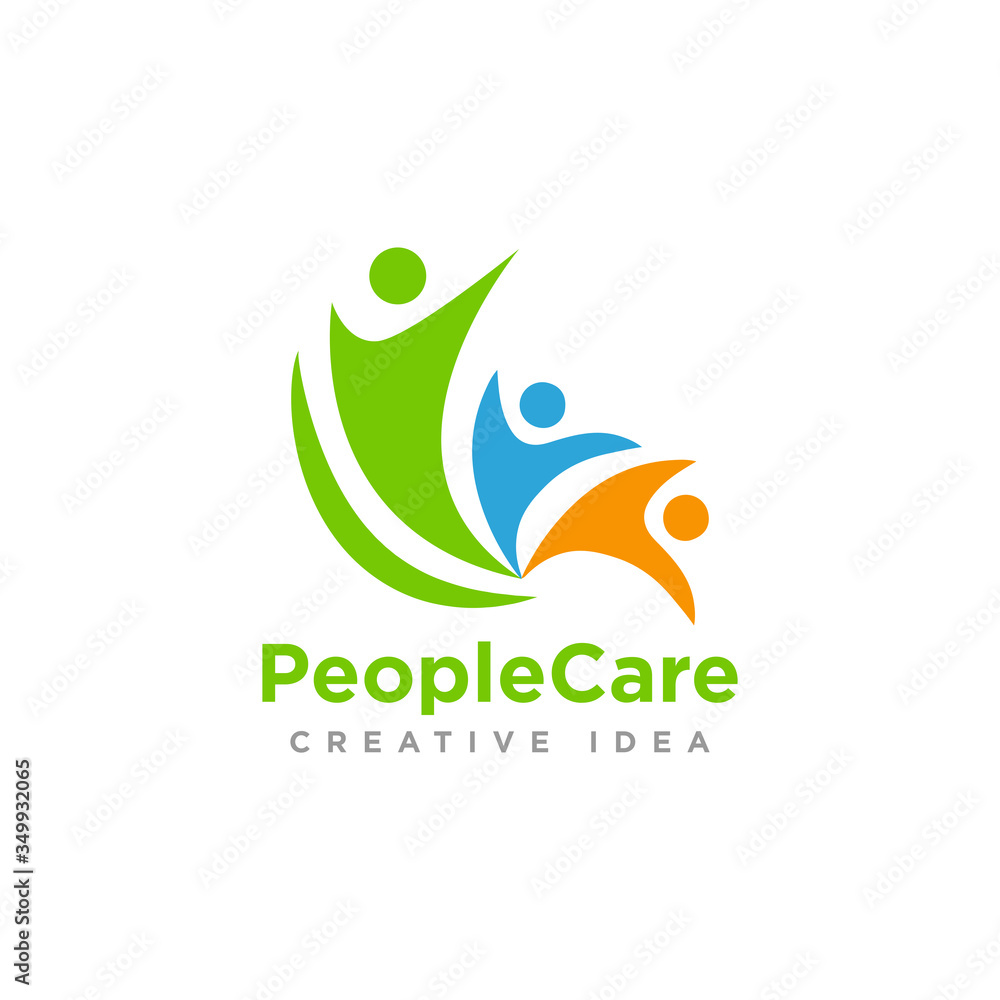 People Care Logo Design Vector People Care Logo Design Vector