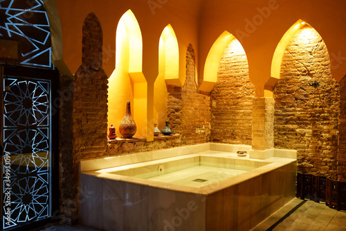 Canvastavla Arabic baths Hammam in Granada, Andalusia, Spain.