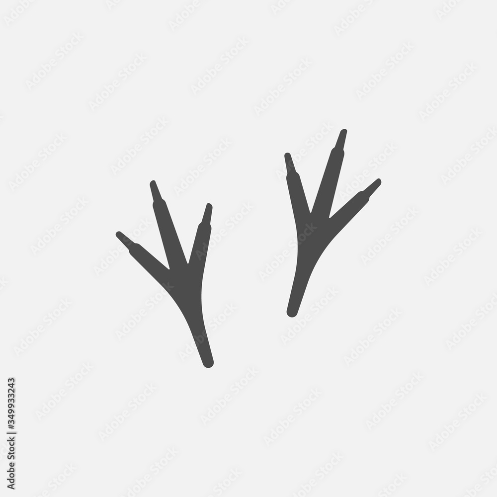 Obraz premium Chicken paw icon isolated on white background. Vector illustration.