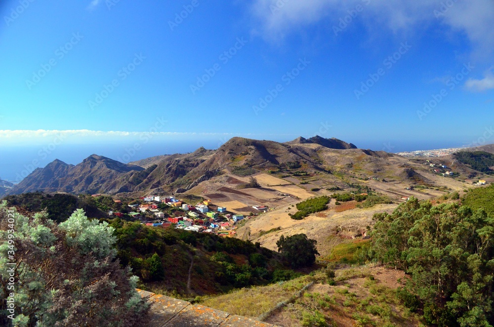 Tender hills and colorful villages of Tenerife