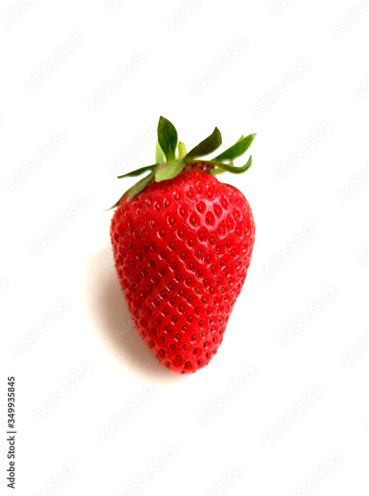 Ripe strawberry isolated on white background, photo Ripe strawberry isolated on white background, photo