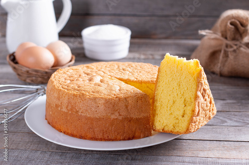 Εκτύπωση καμβά Fresh sponge cake