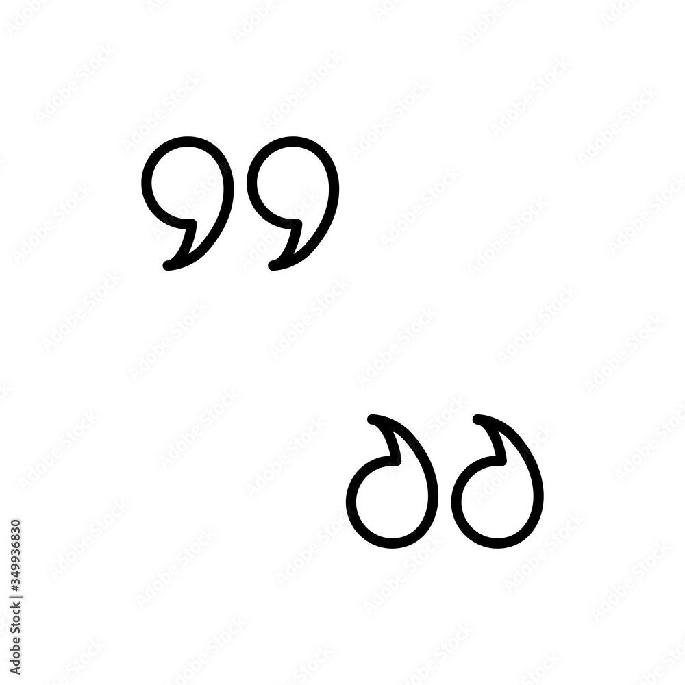 Quote Sign Icon Design Vector Template Quote Sign Icon Design Vector Template