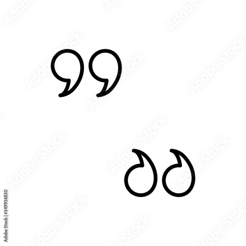 Quote Sign Icon Design Vector Template