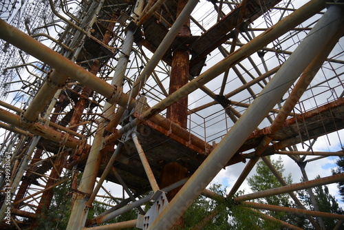 Duga was a Soviet over-the-horizon (OTH) radar system. Military antenna in Chernobyl.
