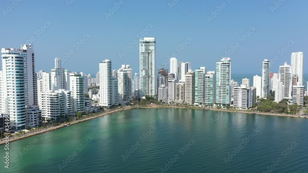 Aerial view of the modern business district with skyscrapers Aerial view of the modern business district with skyscrapers