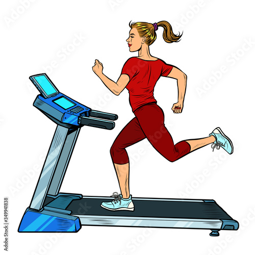 treadmill, sports equipment for training. fitness room