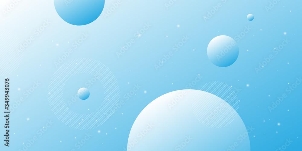 Modern abstract background with circular line elements in shades of blue and white with the theme of digital technology.