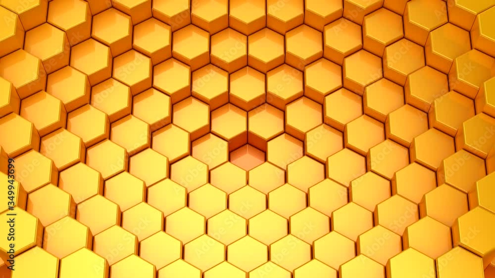 Hexagons Form A Wave. Loop background, 5 in 1, 3d rendering, 4k resolution
Hexagons Form A Wave. Loop background, 5 in 1, 3d rendering, 4k resolution