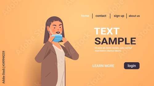 woman taking off medical mask coronavirus win defeated covid-19 girl celebrating victory over nCoV virus ending pandemic quarantine concept copy space portrait horizontal vector illustration