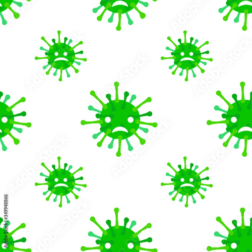 Poster for protection allergy bacteria, medical healthcare, microbiology. Disease germ, pathogenic organism, infectious micro virology. Vector illustration in cartoon style.