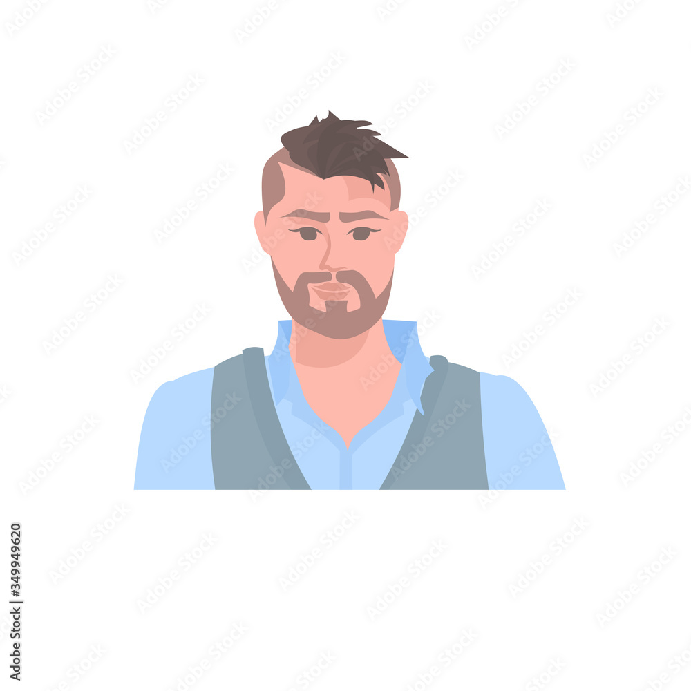 young man face avartar male cartoon character portrait vector illustration young man face avartar male cartoon character portrait vector illustration