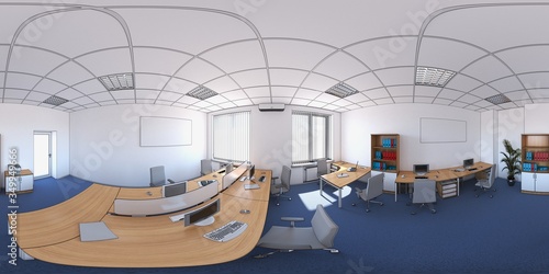 Obraz na płótnie interior visualization, spherical panorama, 3D illustration