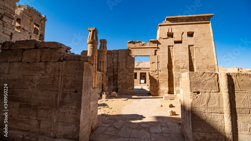 Temple of Medinet Habu. Egypt  Luxor. The Mortuary Temple of Ramesses III at Medinet Habu is an important New Kingdom period structure in the West Bank of Luxor in Egypt.