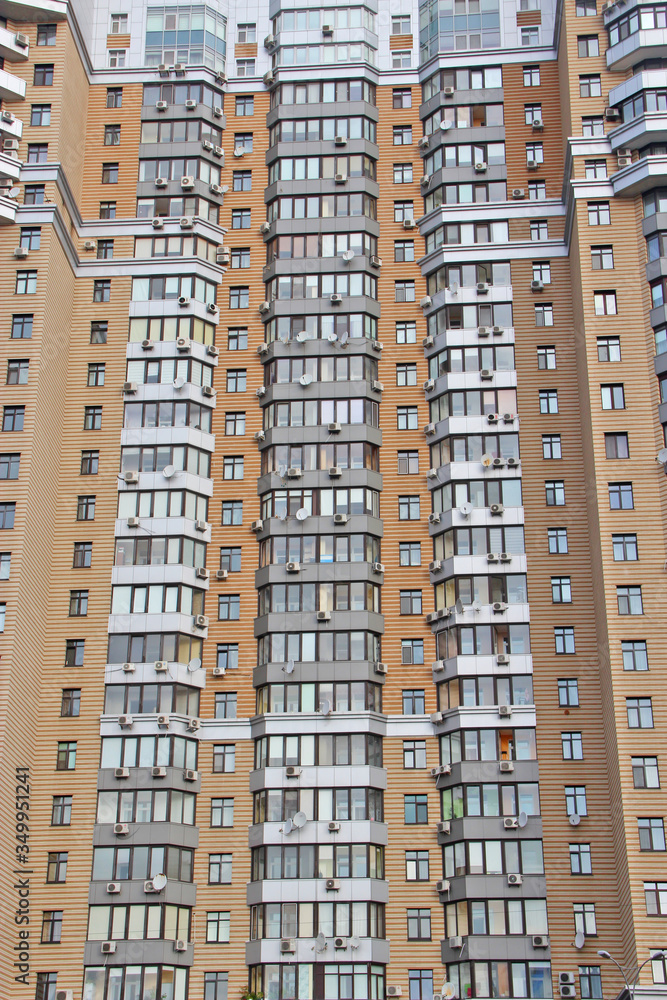 Apartment building. Modern architecture. stylish living block of flats