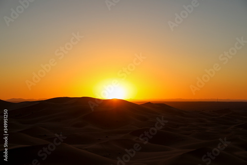  Sunset in the Desert. Merzouga Morocco.