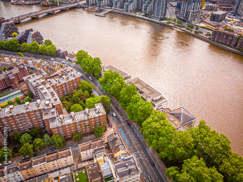 Aerial view of central London, UK photo