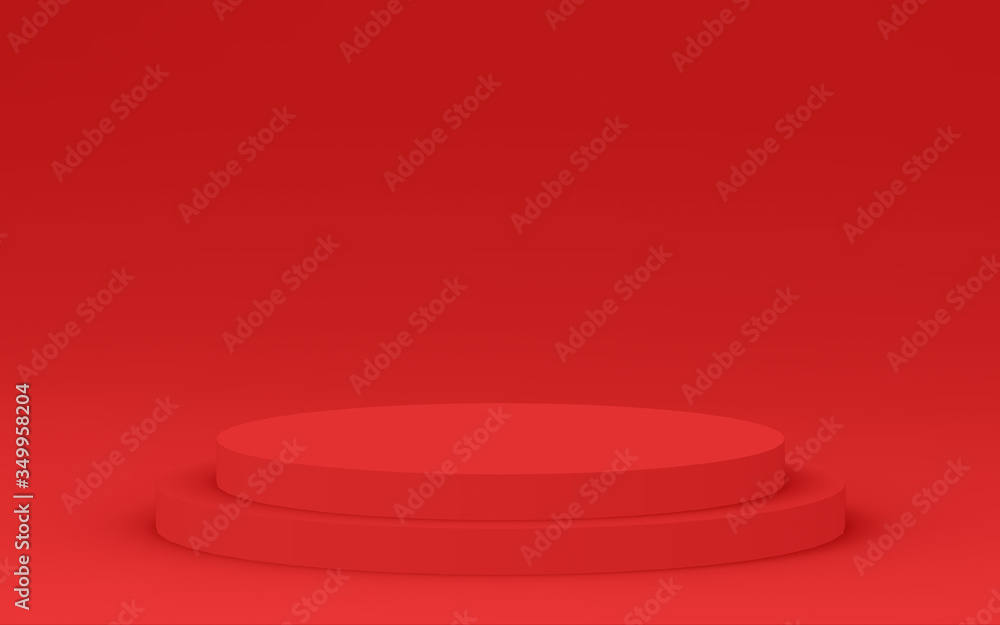 3d red cylinder podium minimal studio background. Abstract 3d geometric shape object illustration render. Display for summer holiday product. 3d red cylinder podium minimal studio background. Abstract 3d geometric shape object illustration render. Display for summer holiday product.
