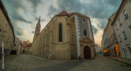 Photography Bratislava historical center, downtown, 2020 wide angle.